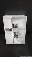 Front view of the box set with Carl Theodor Dreyer's portrait and film stills on the slipcover.