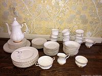 Overview of entire china set arranged together