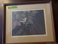 Front view of the framed print with visible artist signature, title, and edition number below the artwork on the matte.