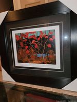 Framed fine art print displayed with corner protectors showing the full framed piece.