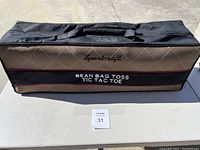 Full view of closed carrying case with Sportcraft brand and game name printed