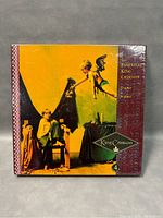 Front view of the sealed King Crimson vinyl box set titled The Essential Frame by Frame with artistic cover image.