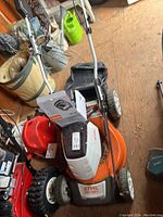 Overview of mower and surrounding items