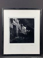 Framed silver photographic print showing the entire artwork with signature visible in lower right corner.