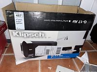 Original boxed Klipsch Gallery G-17 Air speaker system with branding and product image visible on box.