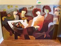 Full frontal view of full canvas showing entire composition and overall condition