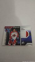Doug Gilmour Hall of Fame Legends hockey card with jersey swatch in red, white and black from Team Canada.
