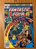 Front cover of Fantastic Four #186 comic book with vibrant superhero artwork and pricing details.