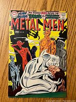 Front cover of Metal Men comic book #30 showing characters and issue details