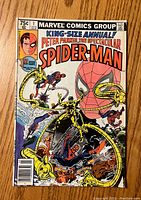 Front cover of the comic showing Spider-Man and Doctor Octopus in an action scene with clear Marvel Comics Group branding, issue information, and price of 75 cents.