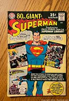 Front cover of Superman #183 comic book showing colorful superhero imagery and promotional text.