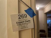 Photo of the lot label for Expert Owls auction