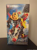 Front view of the Lego Hero Factory Jetbug box showing the Jetbug figure and Lego branding with set number 2193, pieces count, and age recommendations.
