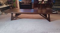 Full front view of the coffee table in living room setting