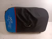 Top view of the Bike Pro luggage showing blue and black padded fabric with 'Bike Pro' logo.