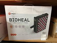Front box showing LifePro BioHeal Red Light Therapy Panel branding and features.