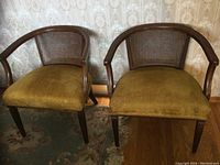 Two chairs side by side showing overall design and condition