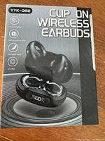 Box front showing product branding and features such as comfortable fit, HIFI sound quality, portable wear, and 5.3 chip.