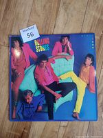 Front cover of the Rolling Stones Dirty Work vinyl LP album featuring band members.