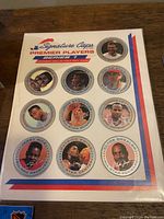 Sheet of 9 Signature Caps Premier Players Series 7 basketball trading cards featuring NBA players