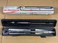 4-piece torque wrench set in original box and hard plastic case