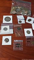 Ziploc bag of mixed modern coins, assorted denominations