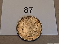 Obverse side showing Lady Liberty profile with the date 1885 and 'E PLURIBUS UNUM' inscription.