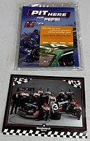 Goodwrench team photo with #3 NASCAR car and checkered border, packaged in plastic.