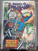 Front cover clearly showing Spider-Man entangled in Doctor Octopus's tentacles, crowd in background, price and issue number visible