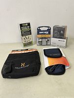 Full lot showing the lock, wall plates, tool pouch, tape measure and assortment set