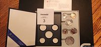 Complete 1986 Canadian Uncirculated Mint Set displayed in original case with information inserts and certificate.