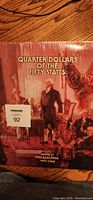 Front cover of the collection folder showing historic painting of the Constitutional Convention with text 'Quarter Dollars of the Fifty States Minted at Philadelphia 1999-2008'.