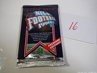 Front view of unopened 1991 Upper Deck NFL Football card pack showing branding and premier edition label.