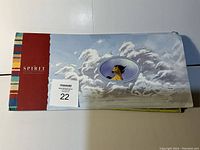 Front cover of the Spirit style guide book showing painted image of Spirit horse and sky, with red title panel on left and colorful striped spine.