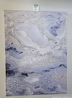 Frontal photo of the canvas print showing detailed geode crystal image.