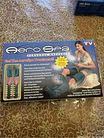 Photo of the AeroSpa personal massager box showing product features and brand.