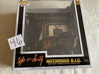 Front view of the POP! Albums Notorious B.I.G. vinyl figure box showing the full box with album art and figure inside, number 11 in series.