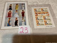 Two stamp sheets displayed side by side; left features Princess Diana images, right has House of Sports $2.00 stamps.