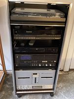 Full view of rolling cabinet with all components installed