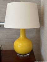 Front view of one lamp showing overall design