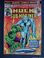 Front cover showing Marvel Super-Heroes #48 from January 1974 featuring Hulk and Sub-Mariner with Silver Surfer in foreground.