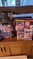 Five boxes including Topps Stadium Club, Panini Prizm Precious Metal Gems, BBM Genesis, Panini Elite Extra Edition and Donruss Optic Mega Box.