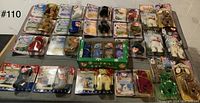 Top view showing all 21 TY Beanie Babies in their packaging including the boxed set and individual packages.