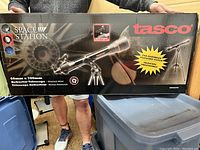 Full box view of Tasco Space Station telescope showing model and main features