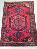 Full top-down view of rug showing overall design and condition