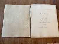 Title page showing handwritten title and date