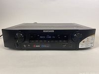 Front view showing display on and control layout