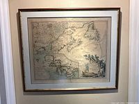 Full view of the framed map showing overall appearance and framing.