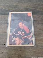Front of the 1954-55 Parkhurst Al Dewsbury hockey card showing the player in a Chicago Black Hawks uniform.