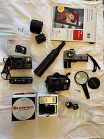 All items laid out on white sheet